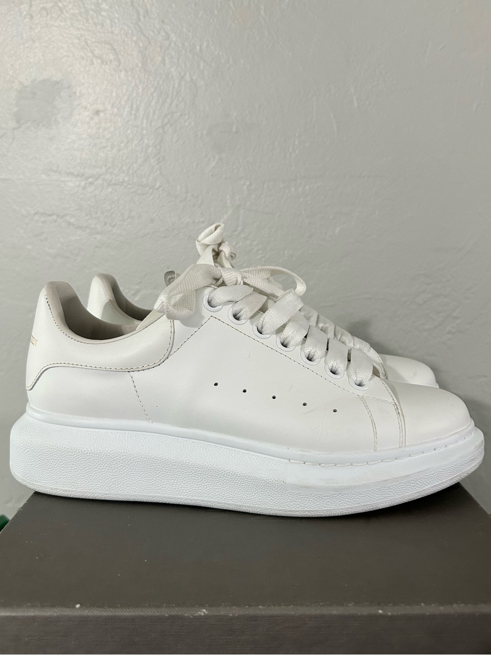 Alexander McQueen all-white Oversized platform sneakers